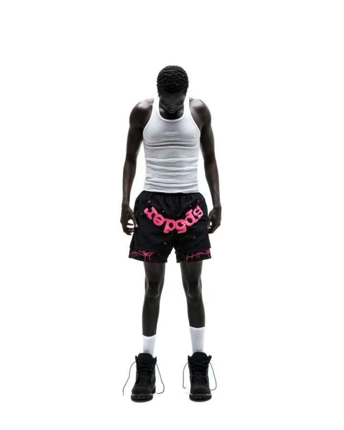 [Big & Tall for weights up to 220 lbs]1:1 quality version Rose Red Letter Black Nylon Shorts 29332581
