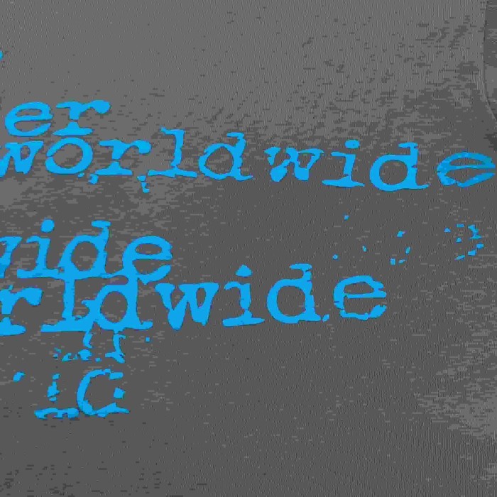 [Big & Tall for weights up to 220 lbs]1:1 quality version Blue Graffiti 555 Letter Print Tee 29332579