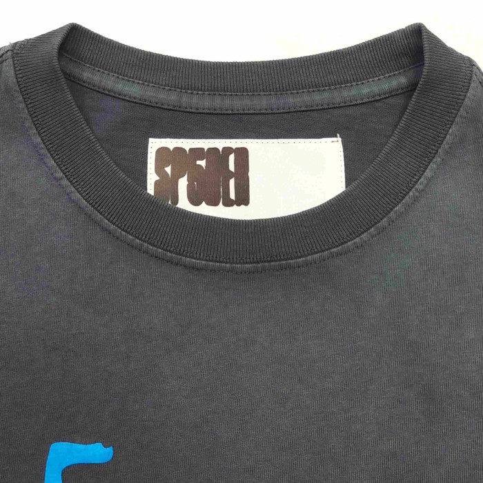 [Big & Tall for weights up to 220 lbs]1:1 quality version Blue Graffiti 555 Letter Print Tee 29332579