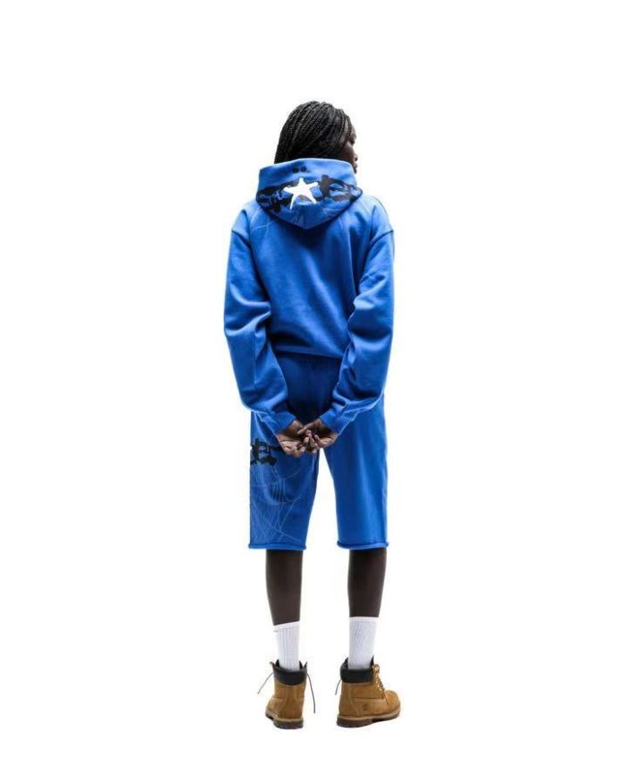 [Big & Tall for weights up to 220 lbs]1:1 quality version White NY Orange Mesh Blue Hoodie & Pants Set 29332584