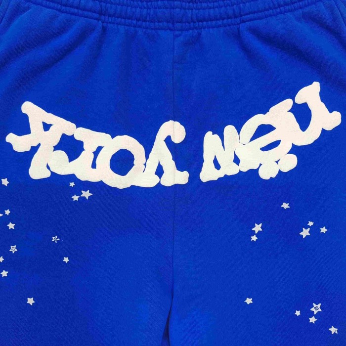 [Big & Tall for weights up to 220 lbs]1:1 quality version White NY Orange Mesh Blue Hoodie & Pants Set 29332584