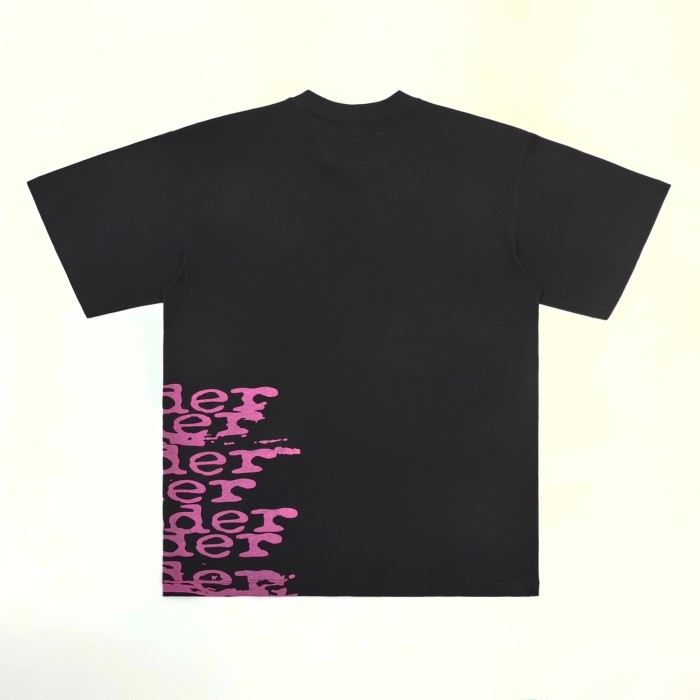[Big & Tall for weights up to 220 lbs]1:1 quality version Side Graffiti Pink Letter Print Tee 29332578