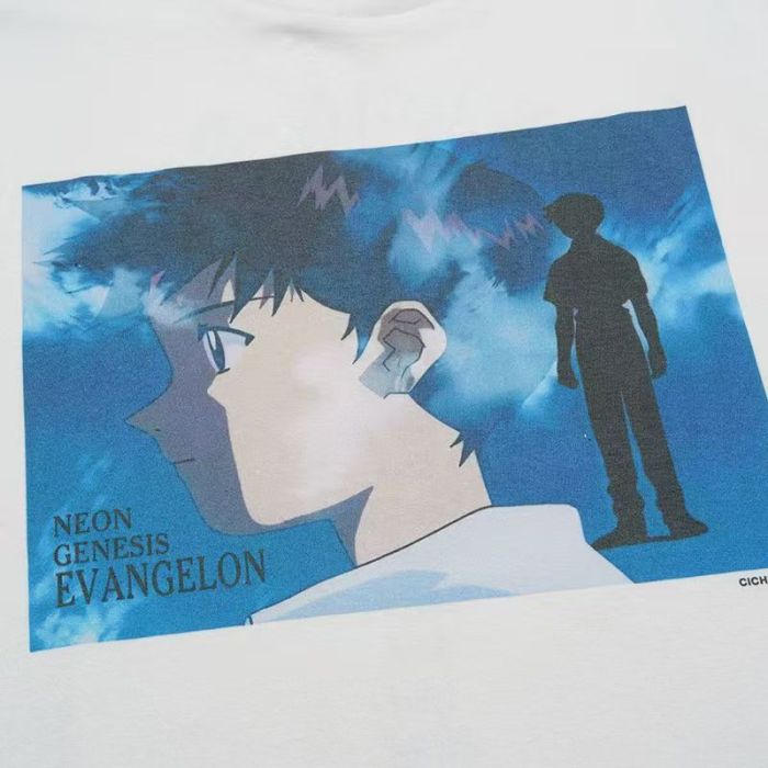 EVA Shinji Ikari Blue Melancholy Silhouette Print Tee 29332165