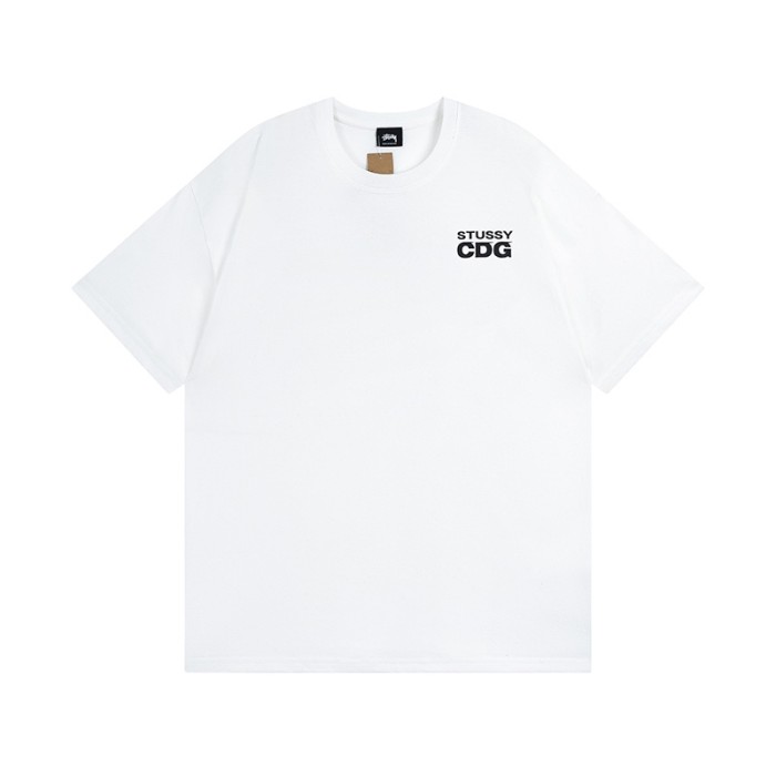 Comme Des Garcons 80-20 Collection Left Chest Logo Back Four Surfing Character Double Side Print Tee 2 colors 29332549