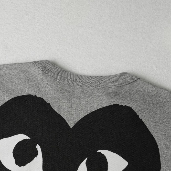 1:1 quality version Front Play Letter Full Brand Slogan Print Back Oversize Black Eyed Heart Double Side Print Tee 29332315