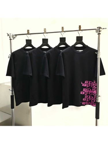 [Big & Tall for weights up to 220 lbs]1:1 quality version Side Graffiti Pink Letter Print Tee 29332578