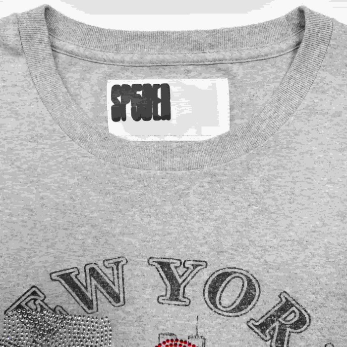 [Big & Tall for weights up to 220 lbs]1:1 quality version Love New York Heart Spider Rhinestone Print Tee 29332577