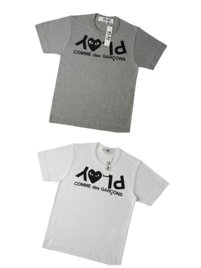 1:1 quality version Inverted Play Letter Middle Black Heart Two Eyes Print Bottom Full Brand English 2 colors Tee 29332254