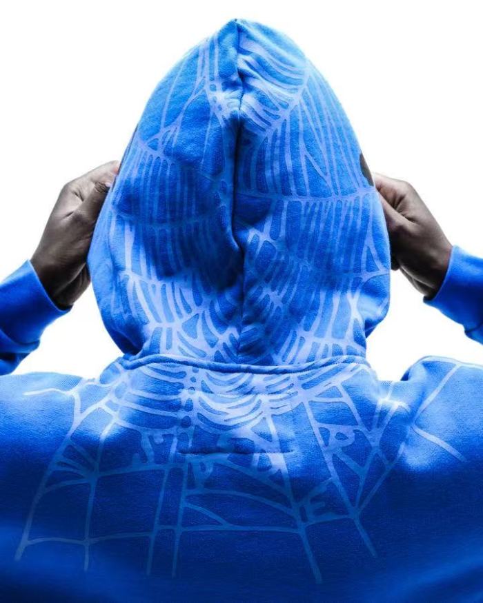 [Big & Tall for weights up to 220 lbs]1:1 quality version White NY Orange Mesh Blue Hoodie & Pants Set 29332584