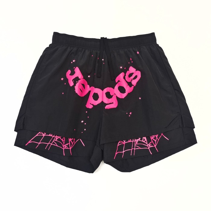 [Big & Tall for weights up to 220 lbs]1:1 quality version Rose Red Letter Black Nylon Shorts 29332581
