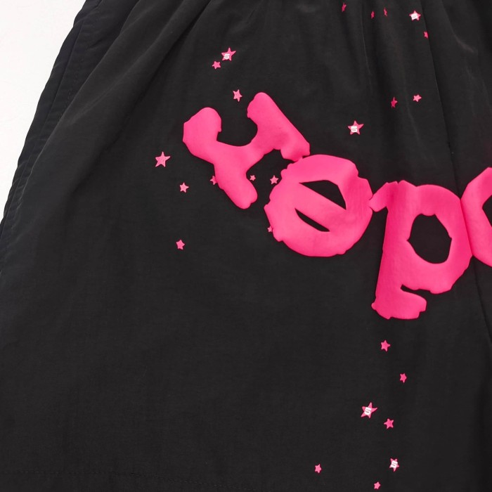 [Big & Tall for weights up to 220 lbs]1:1 quality version Rose Red Letter Black Nylon Shorts 29332581
