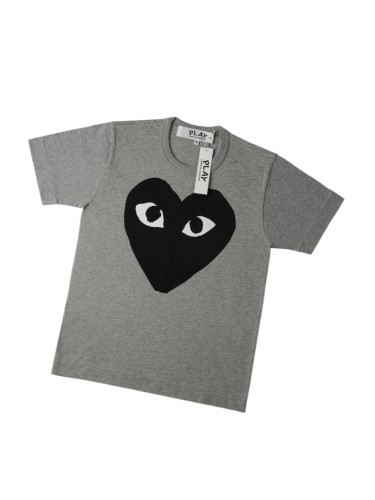 1:1 quality version Chest Oversize Solid Black Eyed Heart Face Print Fitted Shoulder Tee 29332209