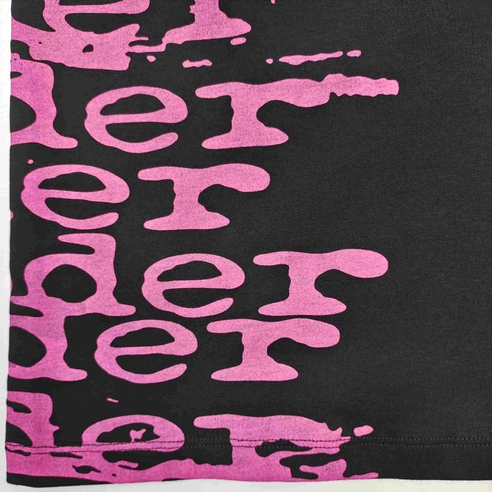[Big & Tall for weights up to 220 lbs]1:1 quality version Side Graffiti Pink Letter Print Tee 29332578