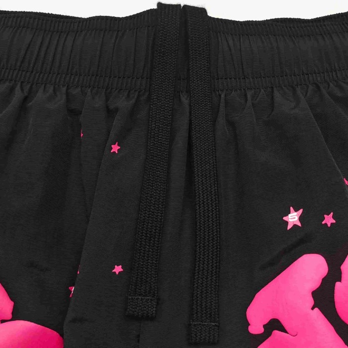 [Big & Tall for weights up to 220 lbs]1:1 quality version Rose Red Letter Black Nylon Shorts 29332581