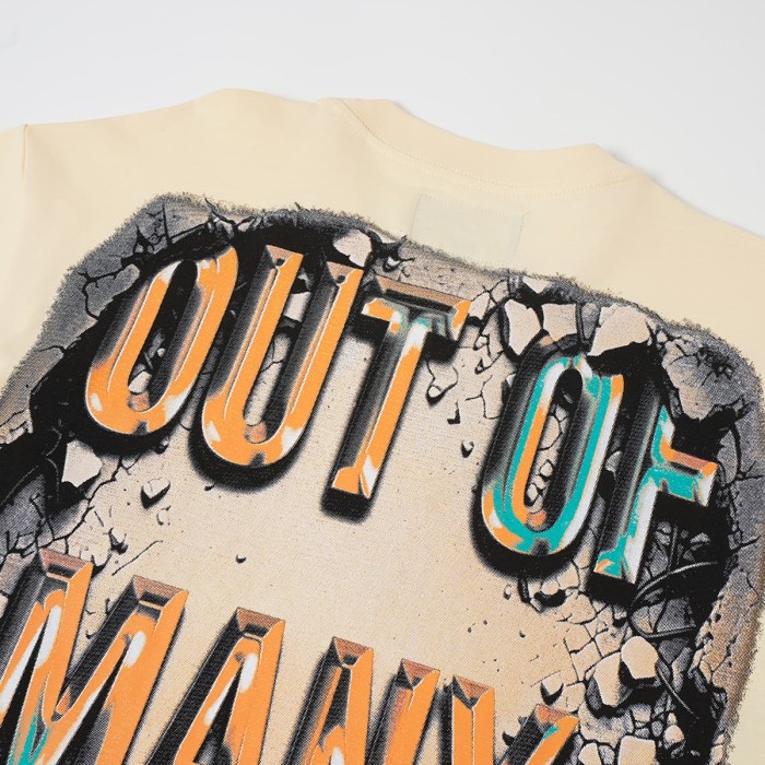 Front Broken Statue Skull Portrait Graphic Back Distressed Crack Background Bold Colorful Letter Slogan Oversized T-Shirt 2 colors 29338198