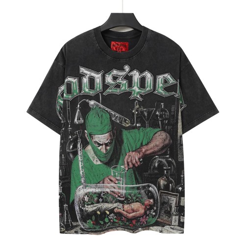 Vintage Washed Gothic Streetwear Front Alchemist Surgeon Graphic Oversized Drop Shoulder T-Shirt 2 colors 29338613