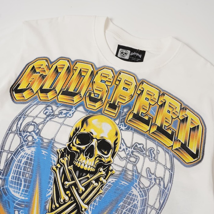 Front Golden Skull Trophy World Map Gothic Text Print Back International Team Flags Bold Gradient Font T-Shirt 2 colors 29338219