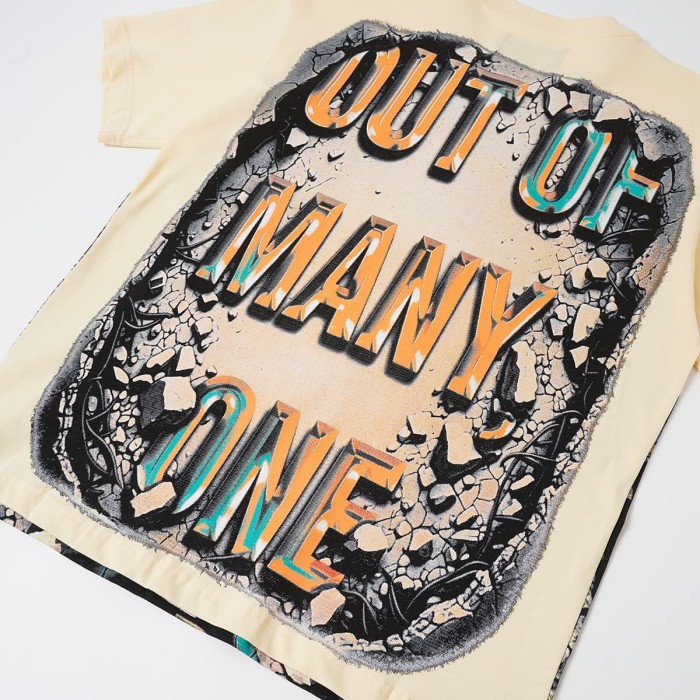 Front Broken Statue Skull Portrait Graphic Back Distressed Crack Background Bold Colorful Letter Slogan Oversized T-Shirt 2 colors 29338198