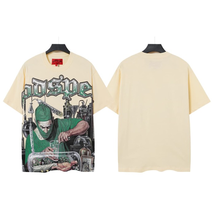Vintage Washed Gothic Streetwear Front Alchemist Surgeon Graphic Oversized Drop Shoulder T-Shirt 2 colors 29338613