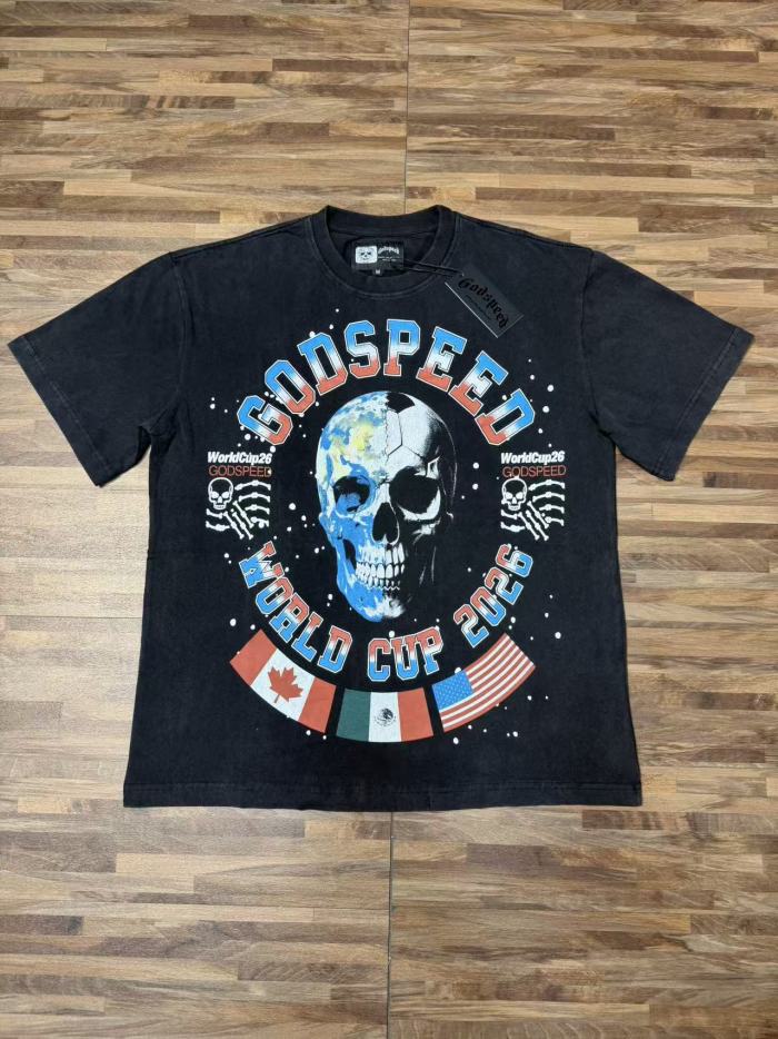 Front World Cup 2026 Globe Skull Country Flag Print Back Bone Hand Text Oversized T-Shirt 2 colors 29338585