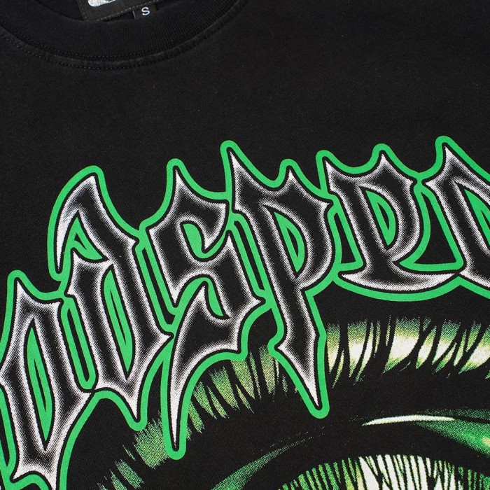 Y2K Gothic Streetwear All Seeing Eye Double Sided Letter Graphic Oversized Drop Shoulder T Shirt 2 colors 29338085