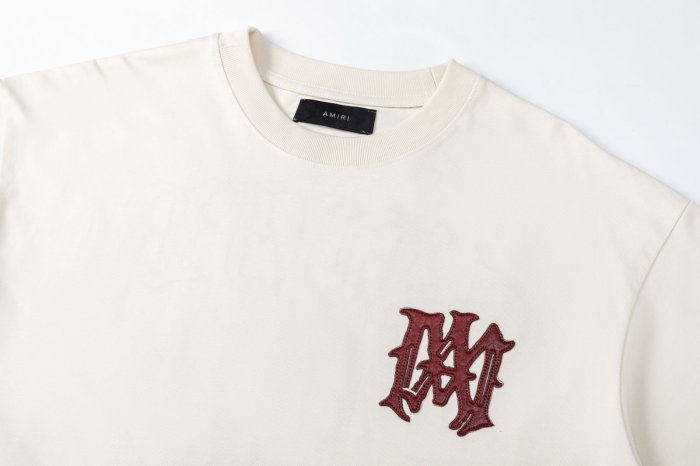 High Street Hip Hop Front Chest Embroidered Logo Back Gothic Letter Print Oversized Tee 2 colors 29338647