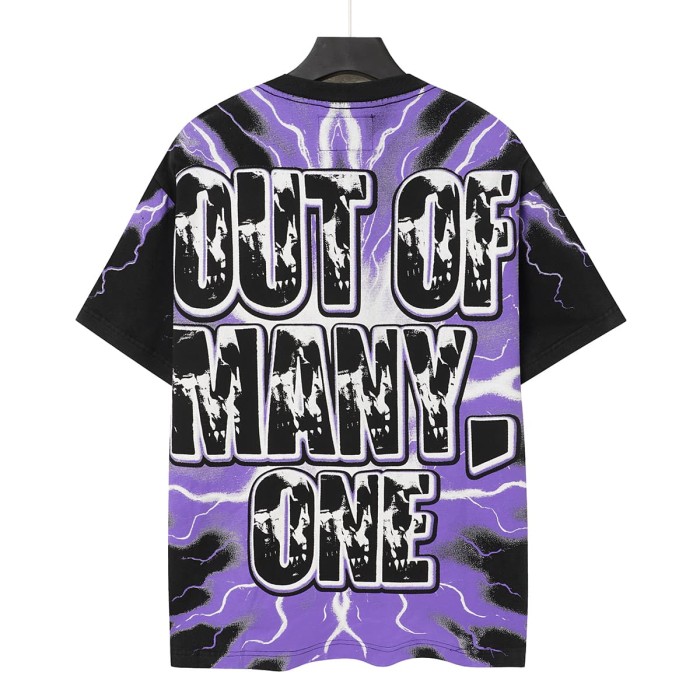 Y2K Gothic Streetwear Front Godspeed Gothic Letter Lightning Background Prison Uniform Skeleton Sitting Figure Print T-Shirt 2 colors 29338275