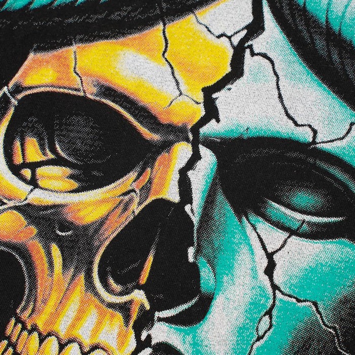 Front Broken Statue Skull Portrait Graphic Back Distressed Crack Background Bold Colorful Letter Slogan Oversized T-Shirt 2 colors 29338198