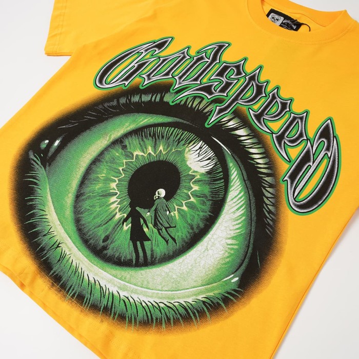 Y2K Gothic Streetwear All Seeing Eye Double Sided Letter Graphic Oversized Drop Shoulder T Shirt 2 colors 29338085