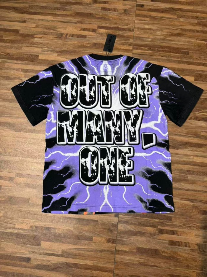 Y2K Gothic Streetwear Front Godspeed Gothic Letter Lightning Background Prison Uniform Skeleton Sitting Figure Print T-Shirt 2 colors 29338275