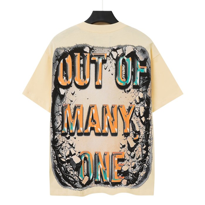 Front Broken Statue Skull Portrait Graphic Back Distressed Crack Background Bold Colorful Letter Slogan Oversized T-Shirt 2 colors 29338198