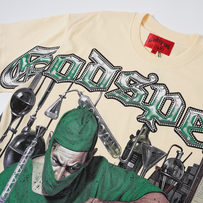 Vintage Washed Gothic Streetwear Front Alchemist Surgeon Graphic Oversized Drop Shoulder T-Shirt 2 colors 29338613