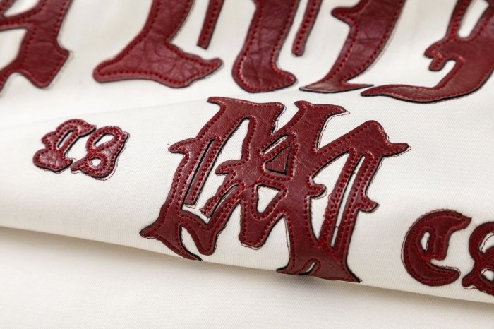 High Street Hip Hop Front Chest Embroidered Logo Back Gothic Letter Print Oversized Tee 2 colors 29338647