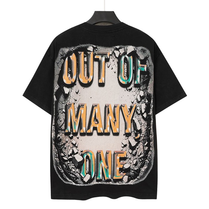 Front Broken Statue Skull Portrait Graphic Back Distressed Crack Background Bold Colorful Letter Slogan Oversized T-Shirt 2 colors 29338198