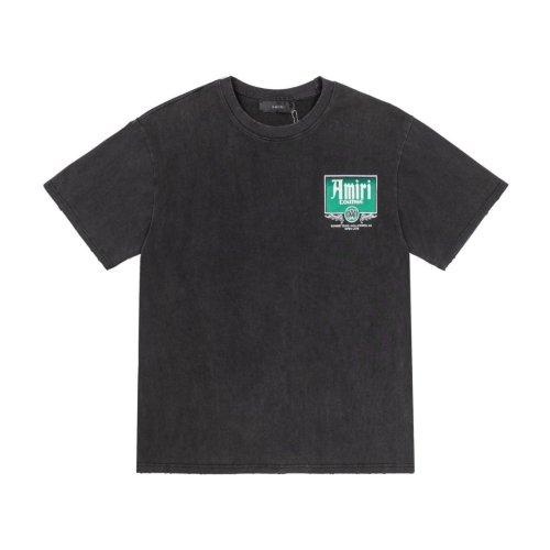 American Retro Rock Front Chest Mini Brand Label Back Big Bar Sign Print Loose Tee 29340840