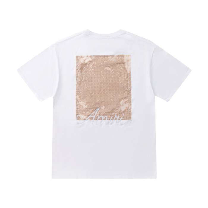 Vintage Washed Streetwear Front Chest Light Handwritten Script Embroidery Back Distressed Denim Texture Square Patch Print Tee 3 colors 29340766