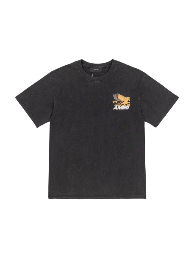 Mini Golden Winged Pegasus Three Star Back Large Retro Distressed Flying Horse Bold Letter Oversized Tee 29340978