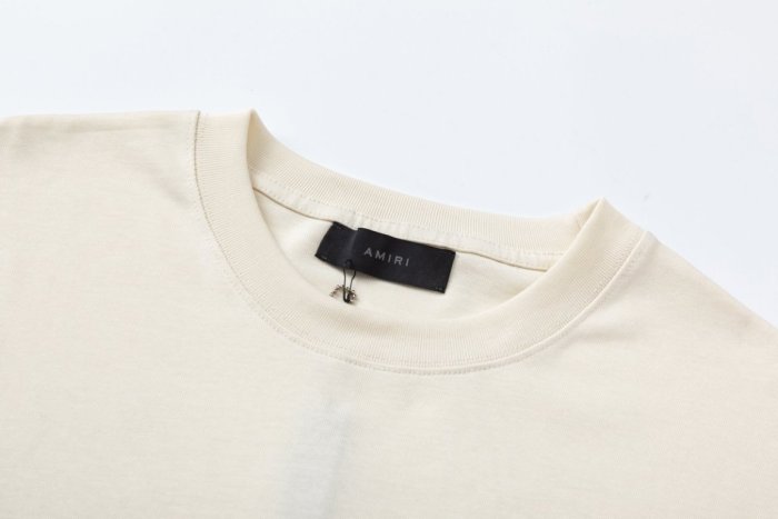 Minimal Retro Streetwear Front Left Chest Small Double Line Cursive Hollywood Embroidery Back Large Outline Script Letter Embroidery Tee 2 colors 29340812