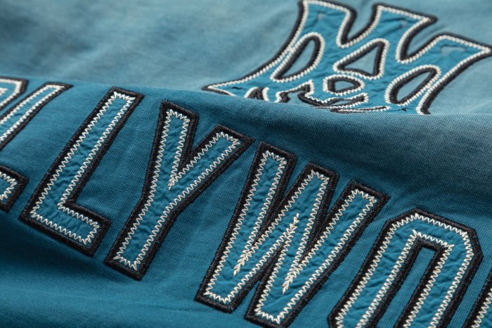 Vintage Washed Gradient Streetwear Front Tiny MA Monogram Back Outline Hollywood Letter Graphic Oversized Tee 2 colors 29340893
