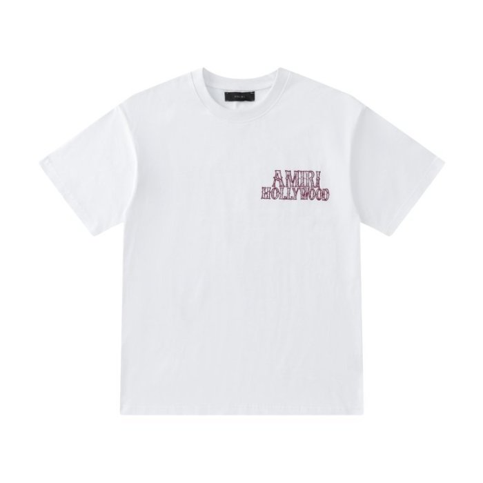 Red Crackle HOLLYWOOD Text Print Back Large Faded Gothic Letter World City List Print Oversized Tee 2 colors 29340745