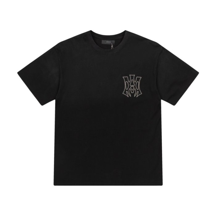 Vintage Washed Gradient Streetwear Front Tiny MA Monogram Back Outline Hollywood Letter Graphic Oversized Tee 2 colors 29340893