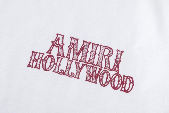 Red Crackle HOLLYWOOD Text Print Back Large Faded Gothic Letter World City List Print Oversized Tee 2 colors 29340745