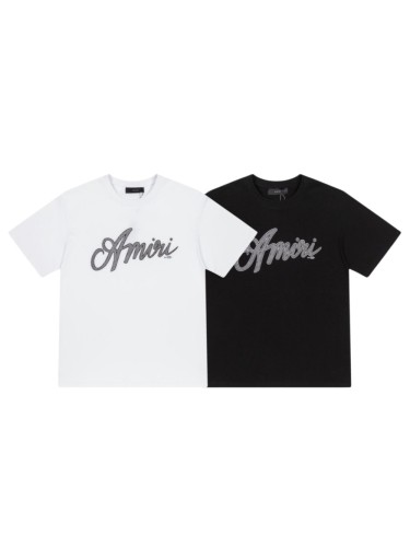 Minimal Luxury High Street Front Center Full Clear Rhinestone Cursive Signature Script Graphic Oversized Tee 2 colors 29340999