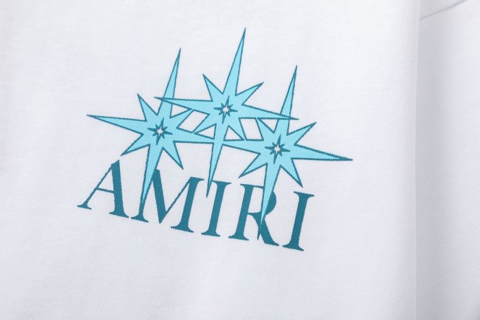 Mini Light Blue Three Pointed Star Letter Back Large Golden Triple Star Brand Logo Oversized Tee 2 colors 29341033