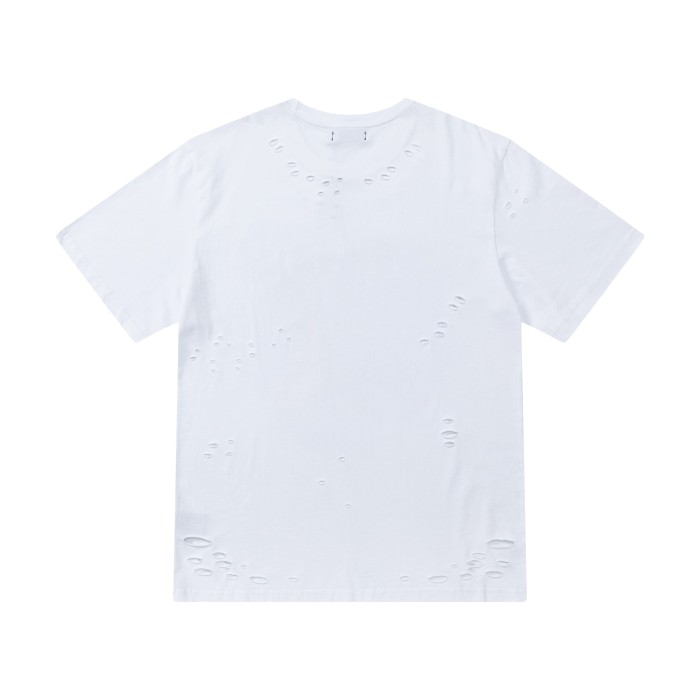 Streetwear Front Chaos Three Head Dragon City Skyline Destroyed Hole Print Oversized Tee 2 colors 29340853