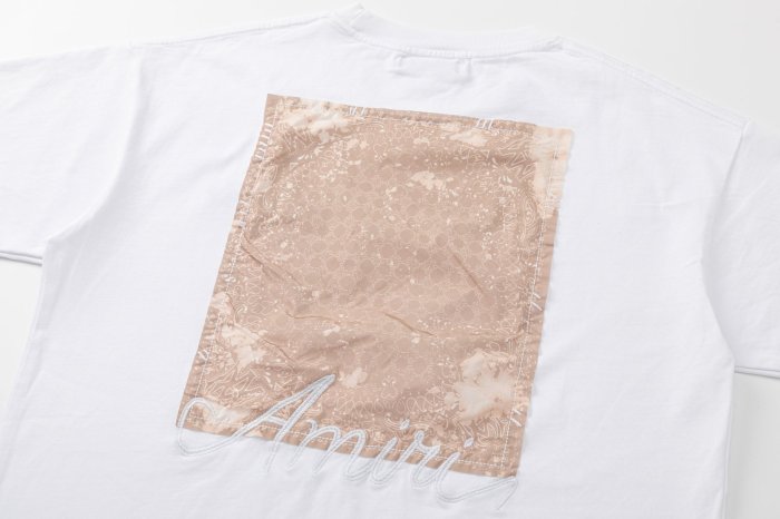 Vintage Washed Streetwear Front Chest Light Handwritten Script Embroidery Back Distressed Denim Texture Square Patch Print Tee 3 colors 29340766