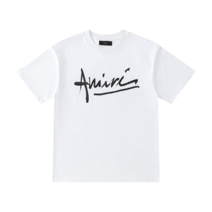 Minimalist Streetwear Front Brush Stroke Handwritten Signature Logo Print Oversized Tee 2 colors 29340738