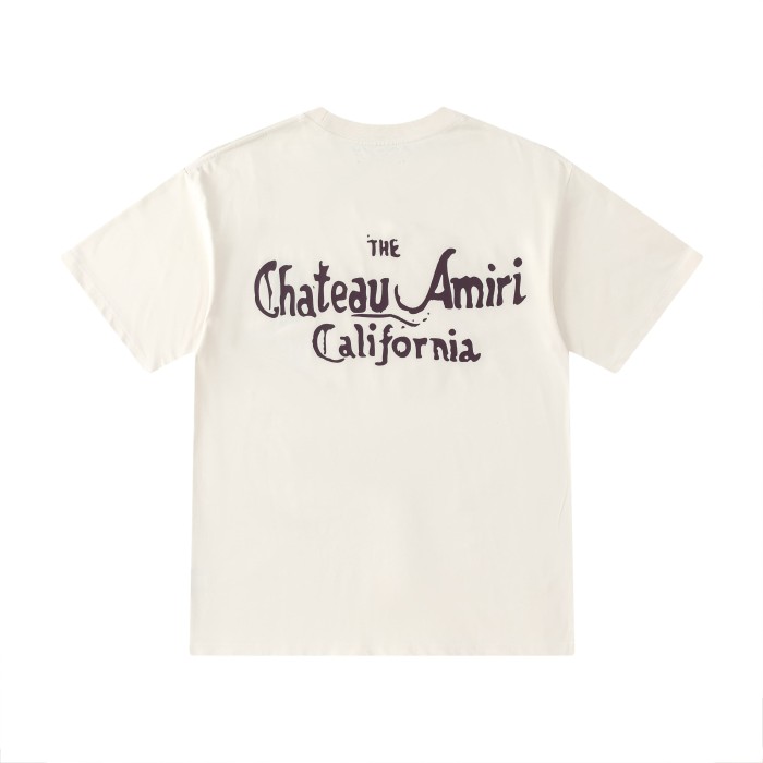 Shield Emblem Chateau Text Print Back Flowing Gothic Chateau California Word Graphic Tee 2 colors 29342980