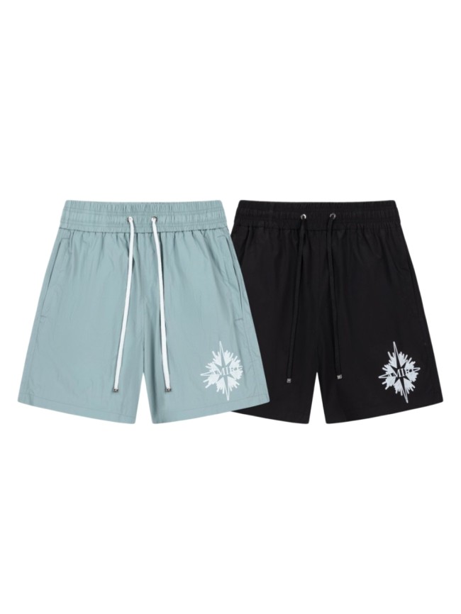 Abstract Burst Star Brand Print Back Back Tag Cargo Pocket Baggy Lightweight Quick Dry Swim Trunk Beach Shorts 2 colors 29342782
