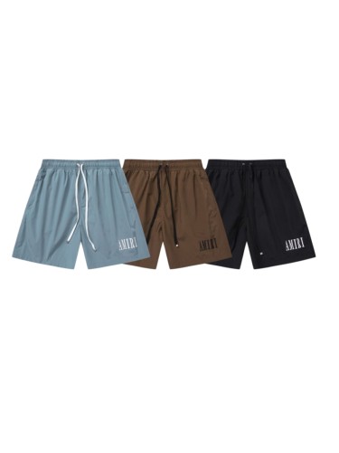 Minimal Streetwear Front Leg Classic Serif Letter Print Loose Drawstring Quick Dry Swim Trunk Beach Shorts 3 colors 29343002